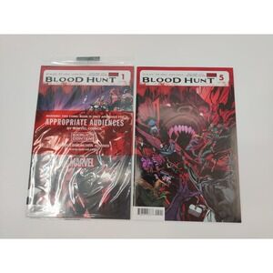 Marvel Blood Hunt Comic Books 1 (Red Band)and 5 Explicit‎ Content